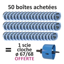 Eur'Ohm - 50 Boîtes d'encastrement - XL AIR'métic - 1 poste - prof. 40 mm - Réf : 52061-404