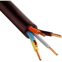Câble U1000 R2V CU (Rigide) - 5G2.5 mm² (liseret jaune) - Coupe au mètre - Réf : R2V-5G2.5-jaune