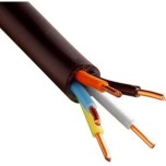 Câble U1000 R2V CU (Rigide) - 5G1.5 mm² (liseret rose)  - Coupe au mètre - Réf : R2V-5G1.5-rose