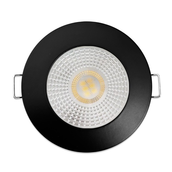 KIT Spot encastré - fixe - 3000k - rond - noir mat - LED 5W - Réf: KRI30041