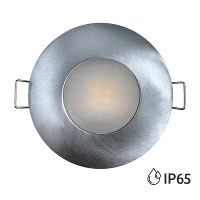 KIT Spot encastré - BBC fixe - 3000k - IP65 - rond - aluminium - LED 5W - Réf: KRI30038