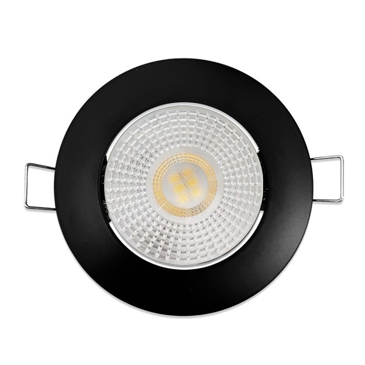 KIT Spot encastré - orientable - 3000k - rond - noir mat - LED 5W - Réf: KRI30042
