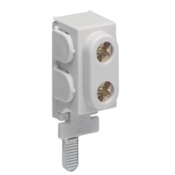 Hager - Borne de raccordement 1P à languette pour 2 câbles 25mm² - Réf : KF83B