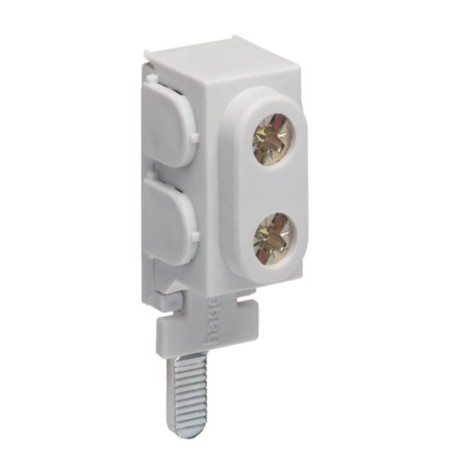 Hager - Borne de raccordement 1P à languette pour 2 câbles 25mm² - Réf : KF83B