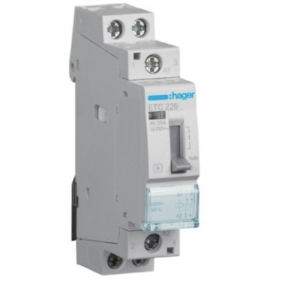 Hager - Contacteur Jour - Nuit - 25A - 2O - 230V - Réf : ETC226