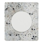 Schneider Odace - va-et-vient ou poussoir blanc craie - 10AX - avec plaque Architecte Terrazzo - Réf : S920204-PAT