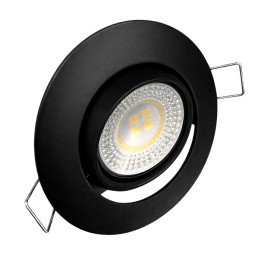 KIT Spot encastré - orientable - 3000k - rond - noir mat - LED 5W - Réf: KRI30042