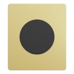 Schneider Odace - va-et-vient ou poussoir noir onyx - 10AX - avec plaque Architecte laiton - Réf : S940204-PAL