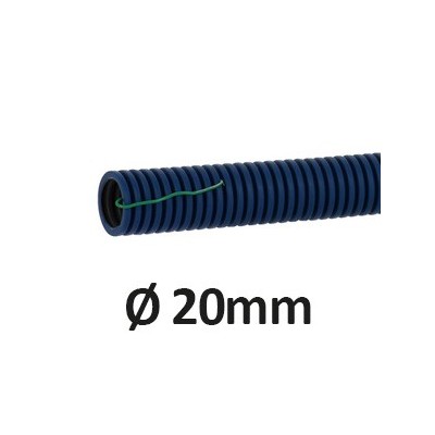 Legrand - Conduit ICTA TurboGliss® Ø20mm - courant fort - tire-fils - marquage métrique - RAL5010 - couronne 100 m - Réf : 05120