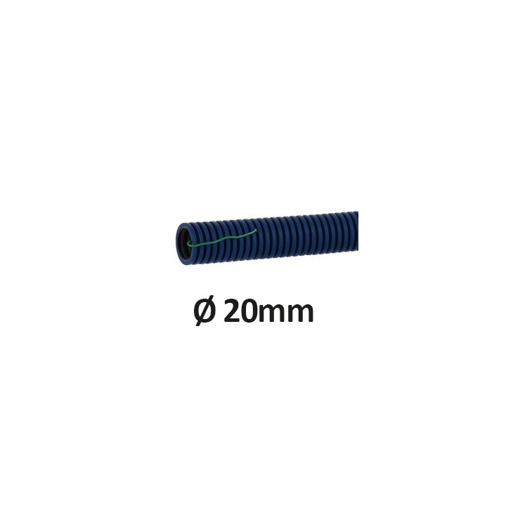 Legrand - Conduit ICTA TurboGliss® Ø20mm - courant fort - tire-fils - marquage métrique - RAL5010 - couronne 100 m - Réf : 05120