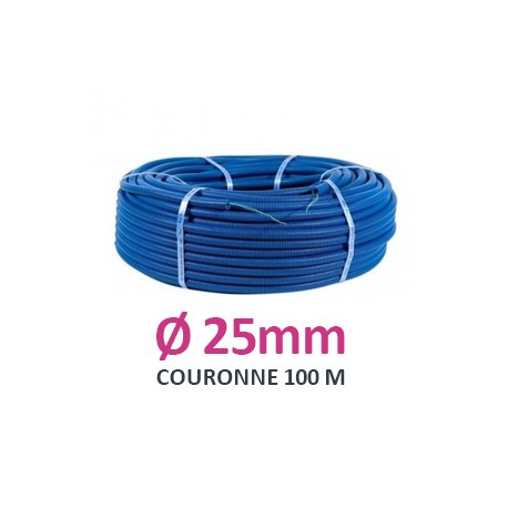 Legrand - Conduit ICTA TurboGliss® Ø25mm - courant fort - tire-fils -marquage métrique - couronne 100 m - RAL5010 - Réf : 05125