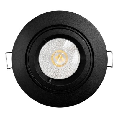KIT spot encastré - 1/4 tour - IP 44 - orientable - 3000k - noir - LED 5W - Réf : KRI30046