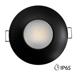 KIT Spot encastré - BBC fixe - 3000k - rond - noir mat - IP65 - LED 5W - Réf: KRI30048