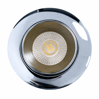 KIT Spot encastré - orientable - 4000k - rond - chrome brillant - LED 5W - Réf : KRI40012