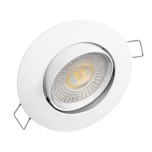 KIT Spot encastré - orientable - 4000k - rond - blanc - LED 5W - Réf : KRI40022