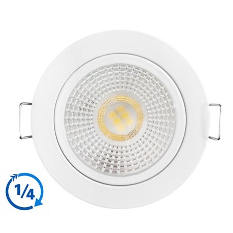 KIT Spot encastré - 1/4 tour - fixe - 4000k - rond - blanc - LED 5W - Réf : KRI40023