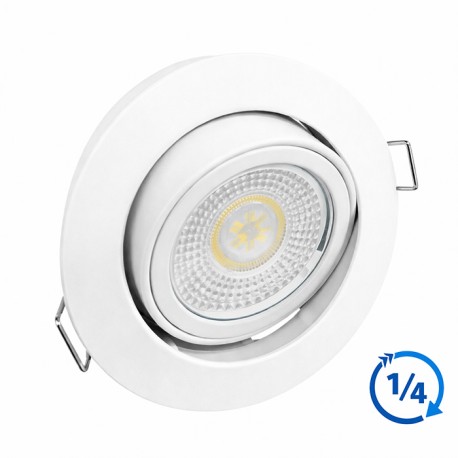 KIT Spot encastré - 1/4 tour - 4000k - orientable - rond - blanc - Réf : KRI40024
