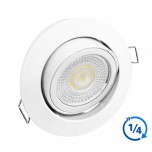 KIT Spot encastré - 1/4 tour - 4000k - orientable - rond - blanc - Réf : KRI40024