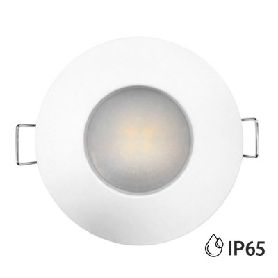 KIT Spot BBC encastré - fixe - rond - 4000k - blanc - avec douille - IP65 - LED 5W - Réf : KRI40028