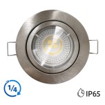 KIT Spot encastré - fixe - recouvrable - 4000k - 1/4 de tour - IP65 - aluminium - LED 5W - Réf : KRI40039