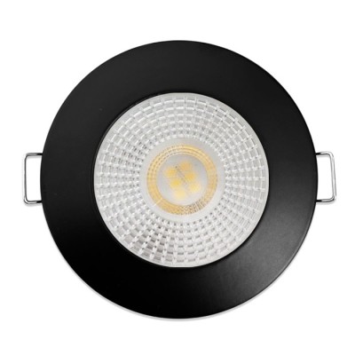 KIT Spot encastré - fixe - 4000k - rond - noir mat - LED 5W - Réf : KRI40041
