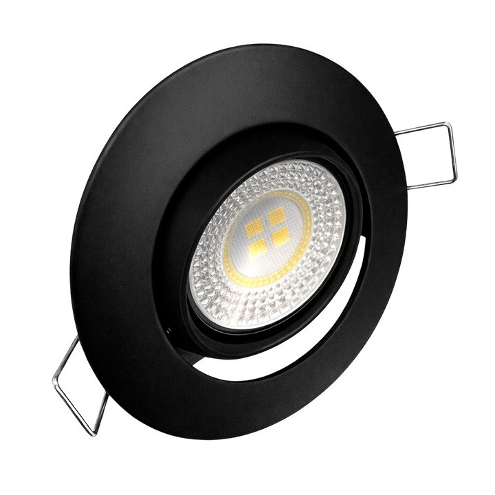 KIT Spot encastré - orientable - 4000k - rond - noir mat - LED 5W - Réf: KRI40042