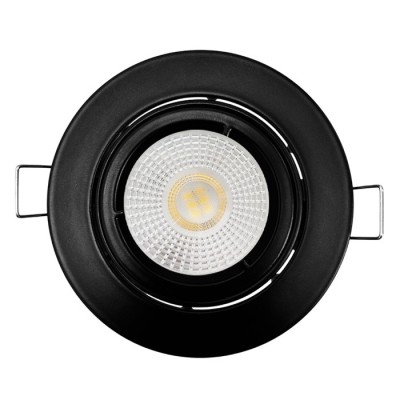 KIT Spot encastré - orientable 1/4 de tour - 4000k - rond - noir mat - LED 5W - Réf : KRI40044