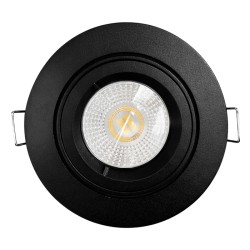 KIT spot encastré - 1/4 tour - IP 44 - orientable - 4000k - noir - LED 5W - Réf : KRI40046