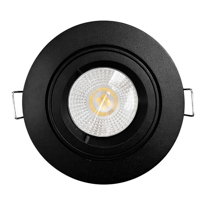 KIT spot encastré - 1/4 tour - IP 44 - orientable - 4000k - noir - LED 5W - Réf : KRI40046