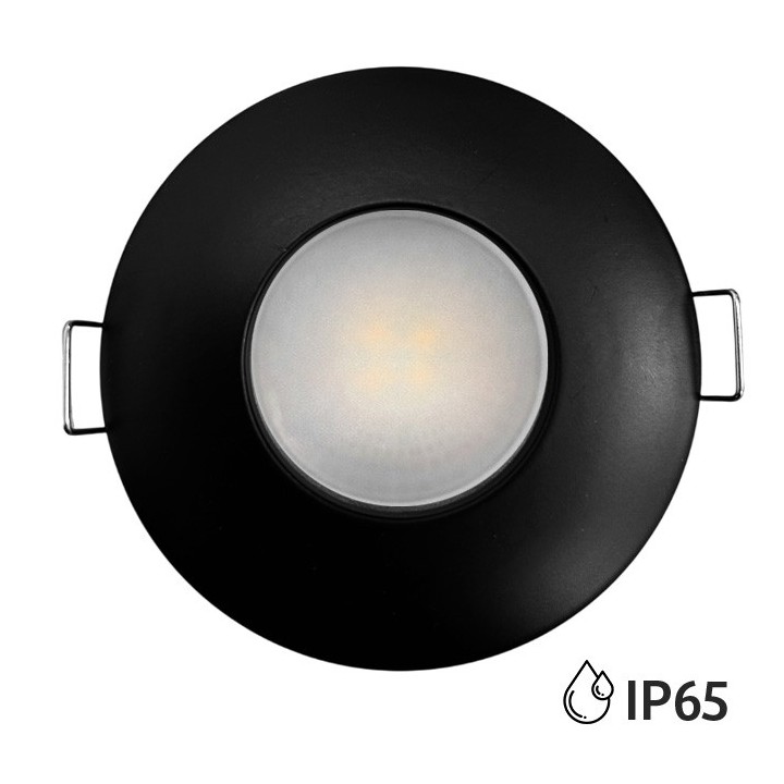 KIT Spot encastré - BBC fixe - 4000k - rond - noir mat - IP65 - LED 5W - Réf : KRI40048