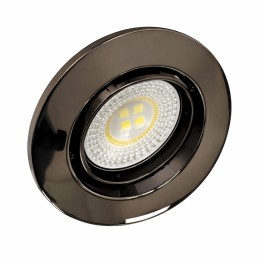 KIT Spot encastré - orientable - 3000k - rond - métal brillant - LED 5W - Réf: KRI30004