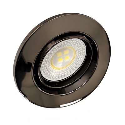 KIT Spot encastré - orientable - 4000k - rond - métal brillant - LED 5W - Réf : KRI40004