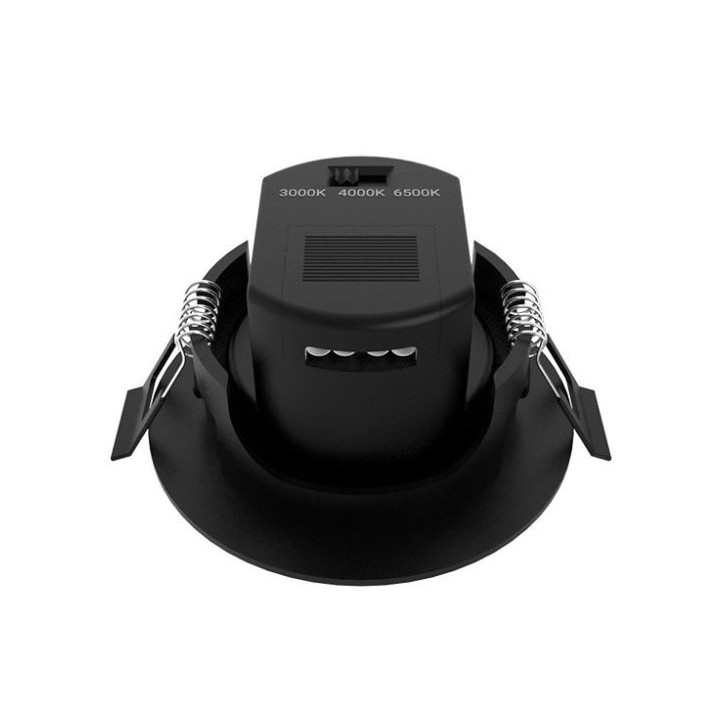 Miidex Lighting - Spot LED Orientable Noir CCT 230V 5W 3000K/4000K/6500K - Réf : 101053