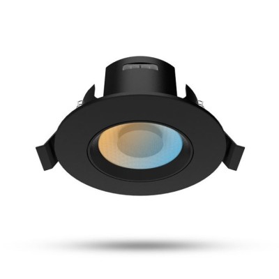 Miidex Lighting - Spot LED Orientable Noir CCT 230V 5W 3000K/4000K/6500K - Réf : 101053