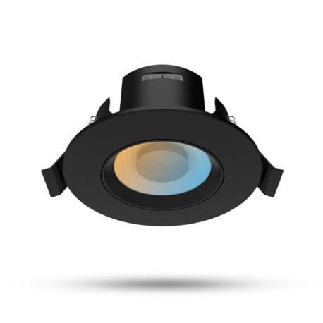 Miidex Lighting - Spot LED Orientable Noir CCT 230V 5W 3000K/4000K/6500K - Réf : 101053