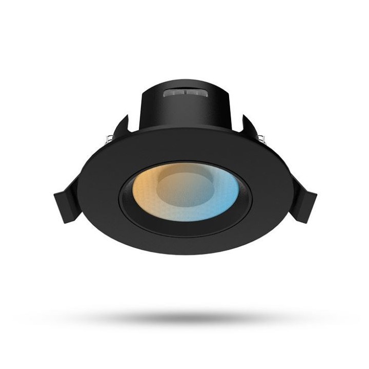 Miidex Lighting - Spot LED Orientable Noir CCT 230V 5W 3000K/4000K/6500K - Réf : 101053