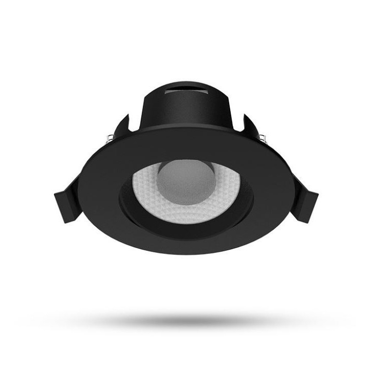 Miidex Lighting - Spot LED Orientable Noir CCT 230V 5W 3000K/4000K/6500K - Réf : 101053