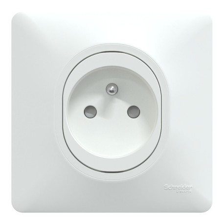 Schneider Ovalis - Prise de courant 2P+T complet blanc - Réf : S320059-P
