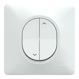 Schneider Ovalis - Interrupteur volets roulants complet blanc - Réf : S320208-P