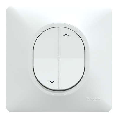 Schneider Ovalis - Interrupteur volets roulants complet blanc - Réf : S320208-P