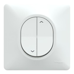 Schneider Ovalis - Interrupteur volets roulants complet blanc - Réf : S320208-P