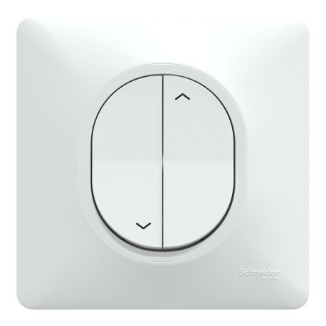 Schneider Ovalis - Interrupteur volets roulants complet blanc - Réf : S320208-P