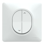 Schneider Ovalis - Interrupteur volets roulants complet blanc - Réf : S320208-P