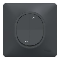 Schneider Ovalis - Interrupteur volets roulants complet anthracite - Réf : S340208-P
