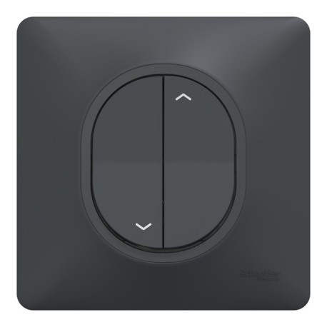 Schneider Ovalis - Interrupteur volets roulants complet anthracite - Réf : S340208-P