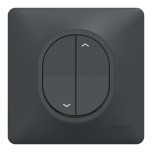 Schneider Ovalis - Interrupteur volets roulants complet anthracite - Réf : S340208-P