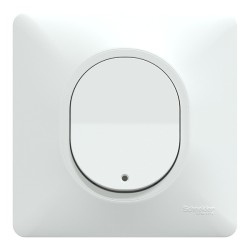 Schneider Ovalis - Interrupteur va et vient à voyant lumineux complet blanc - Réf : S320263-P