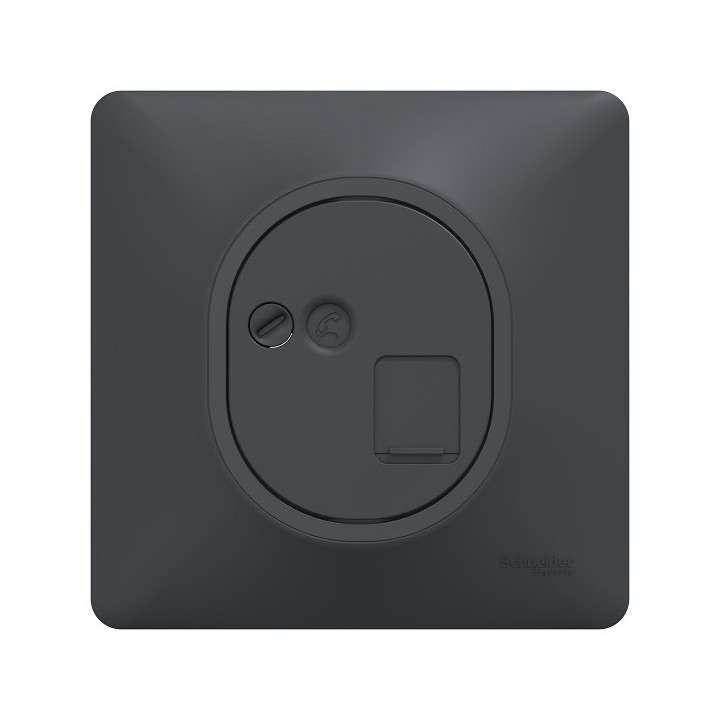 Schneider Ovalis - Prise RJ45 grade 3 catégorie 6 STP complet anthracite - Réf : S340476-P