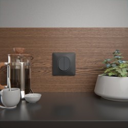 Schneider Ovalis - Interrupteur double va et vient complet anthracite - Réf : S340214-P