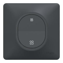Schneider Ovalis - Bouton poussoir VMC complet anthracite - Réf : S340236-P